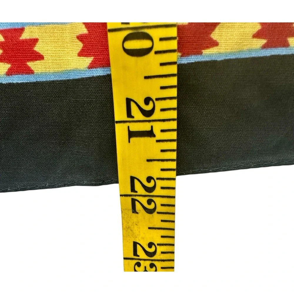 Vtg  American Indian Steer Skull Black Western‎ Bandana Decor Made In USA 16463